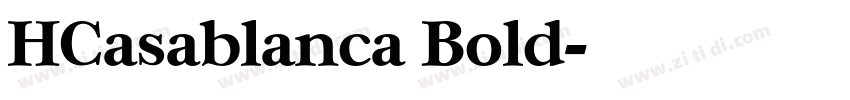 HCasablanca Bold字体转换